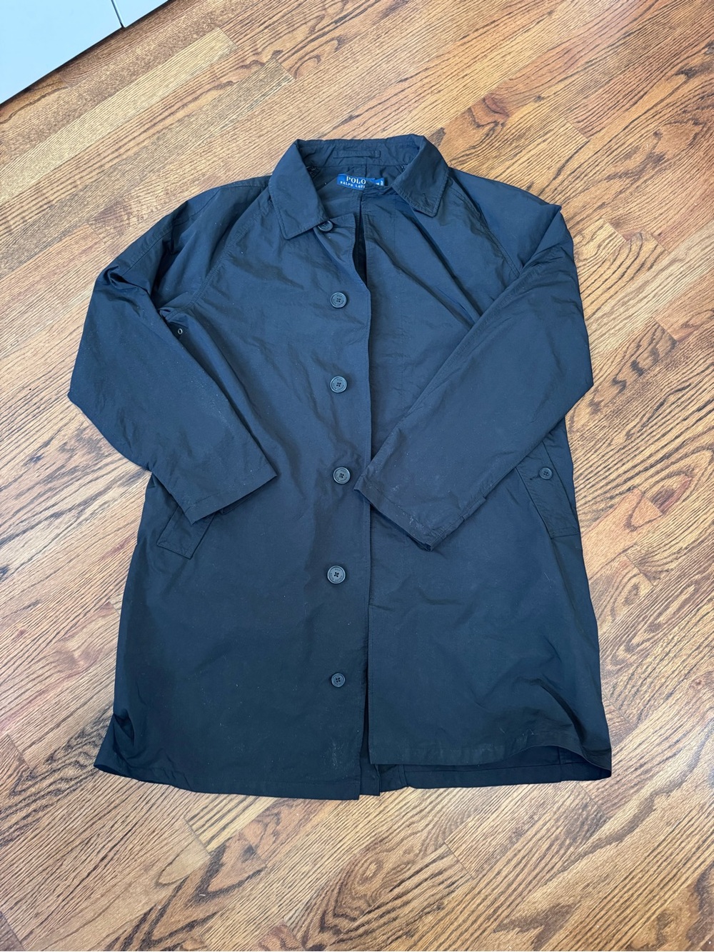 Polo Ralph Lauren Black Single-Breasted polyester/nylon over coat